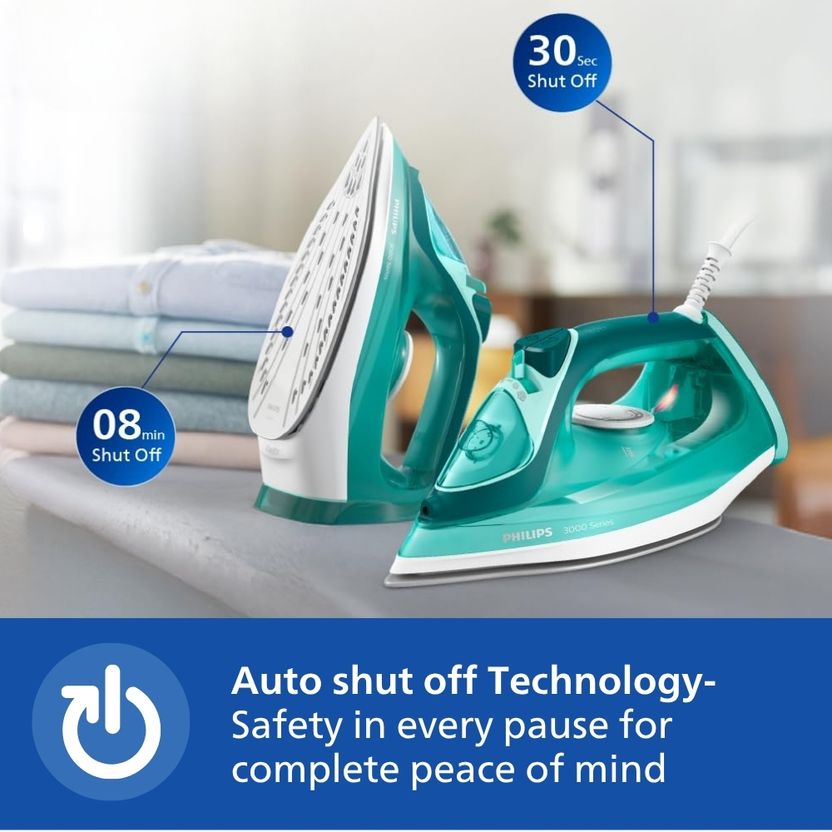 PHILIPS DST3030/70 2400W Steam Iron (Green) - Image 8