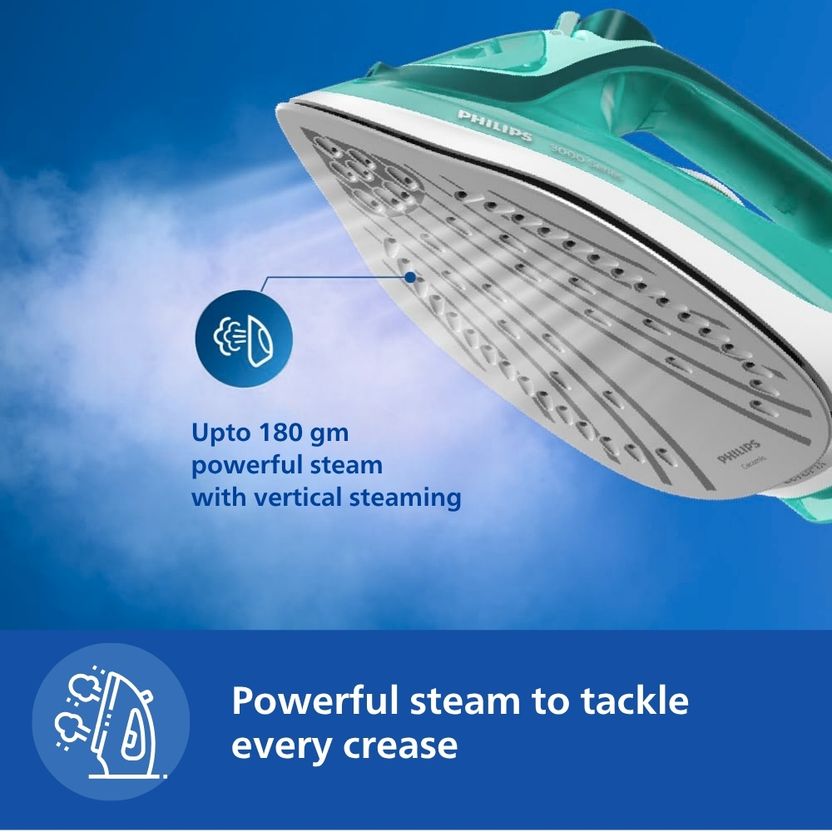 PHILIPS DST3030/70 2400W Steam Iron (Green) - Image 5