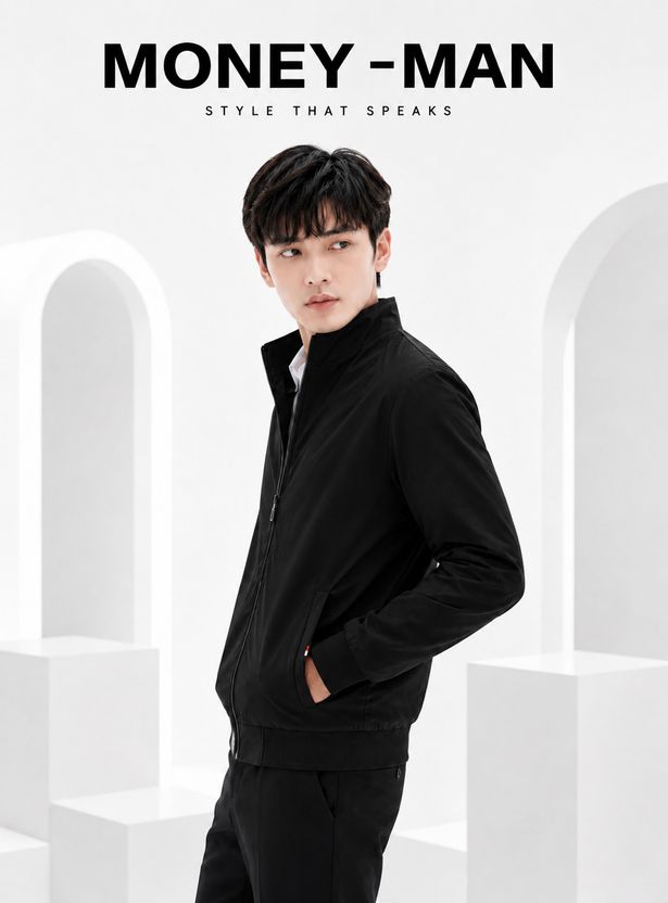 Money Man Full Sleeve Colorblock Jacket - Image 3