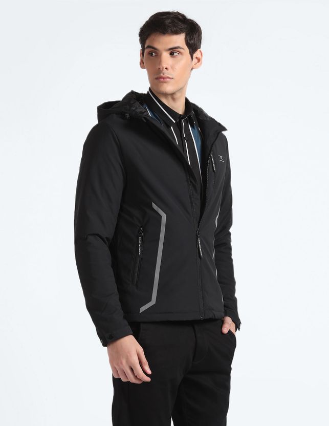 FLYING MACHINE Men Solid Padded Jacket - Image 1