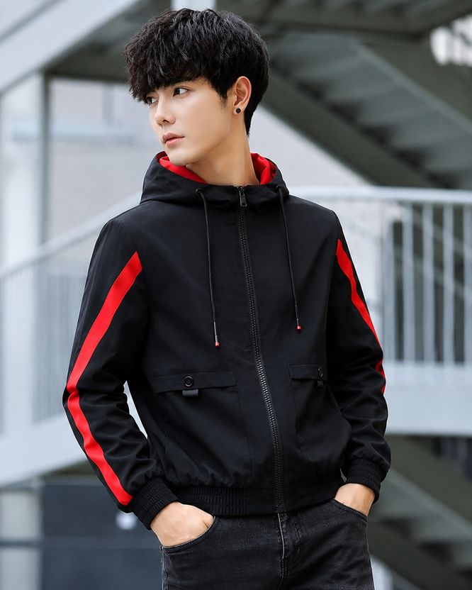 CLASSYBLOOM Korean Striped Men Wind Cheater - Image 4