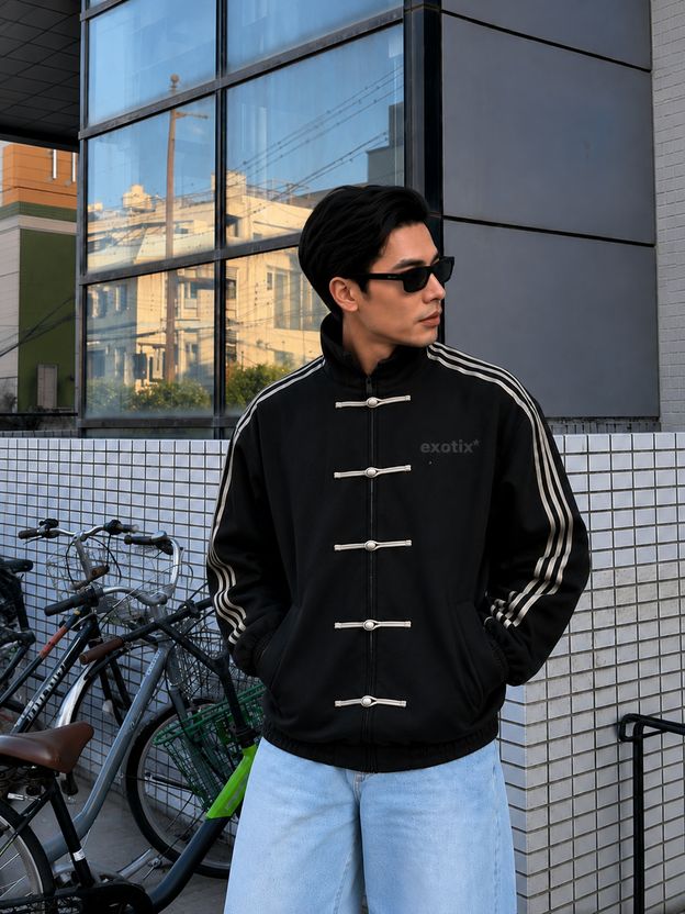 EXOTIX Full Sleeve Striped Men Jacket - Image 5