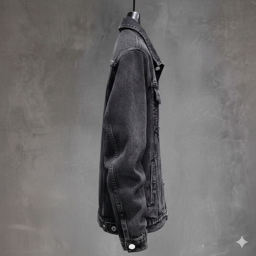 METRONAUT Solid Blue Denim Jacket - Image 3