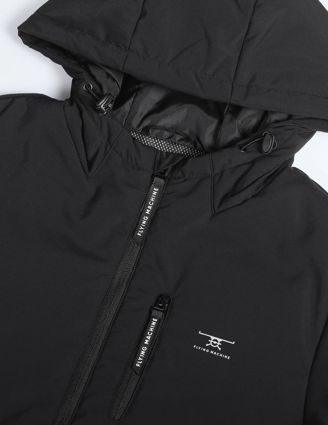 FLYING MACHINE Men Solid Padded Jacket - Image 3