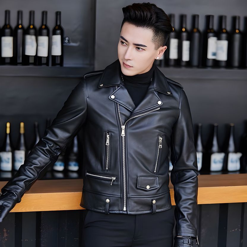 LITTLE COST Men Solid Biker/Riding Jacket - Image 1