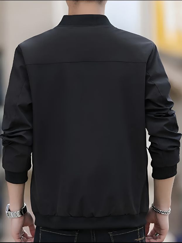 APSHECO Men Solid Bomber Jacket - Image 2