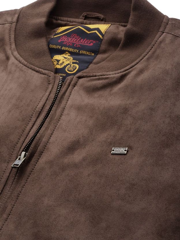 Roadster Men Solid Bomber Jacket - Image 2