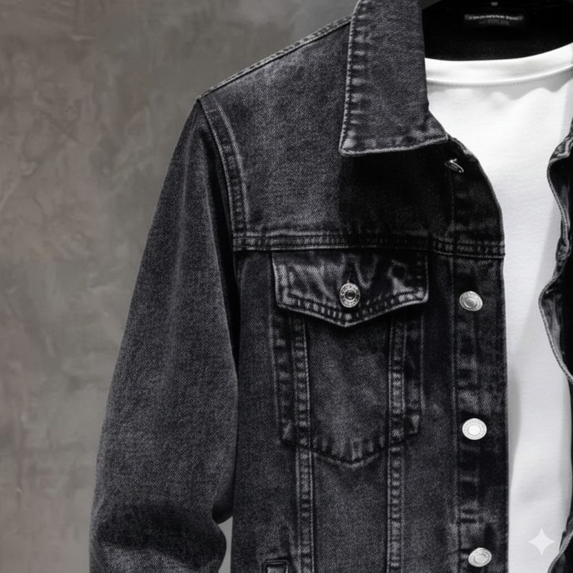 METRONAUT Solid Blue Denim Jacket - Image 5