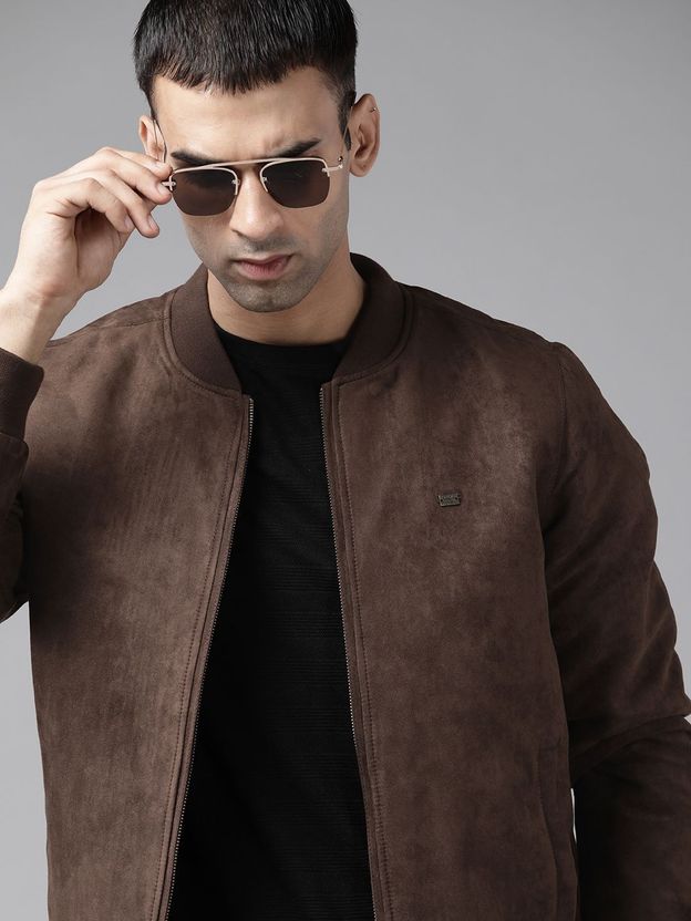 Roadster Men Solid Bomber Jacket - Image 1