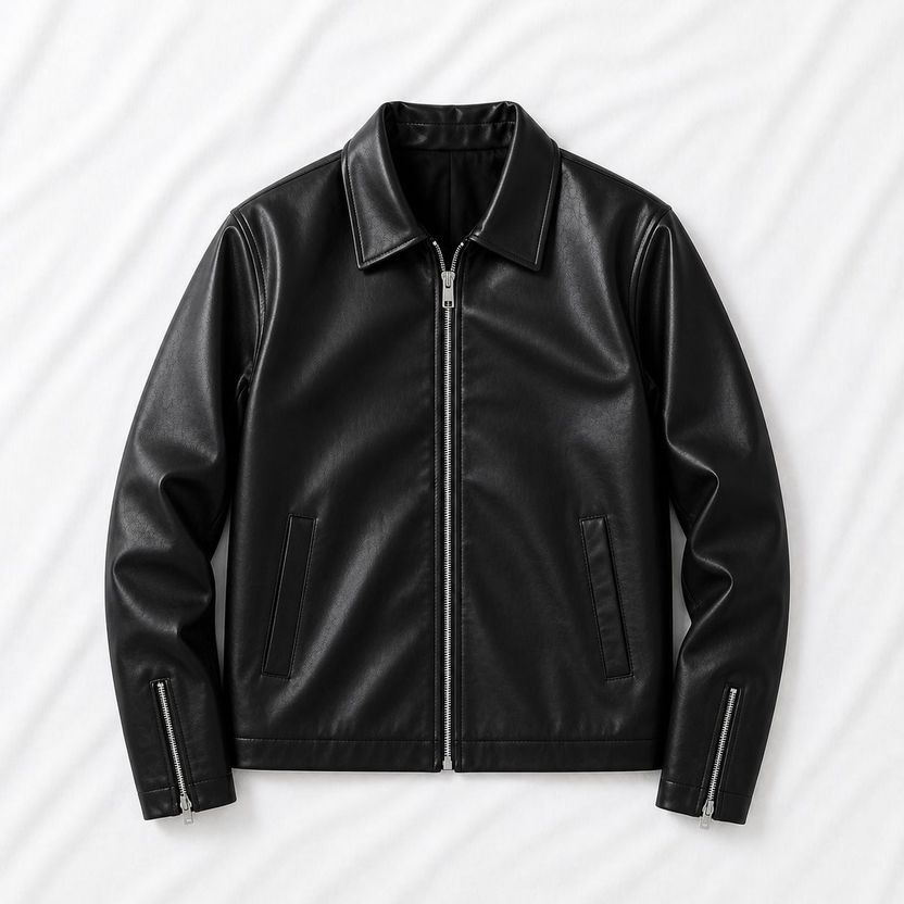 WALHALAA Solid Leather Jacket - Image 3