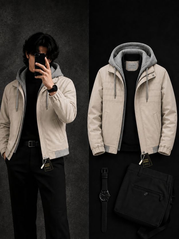 FUTSE PENO Men Solid Casual Jacket - Image 1
