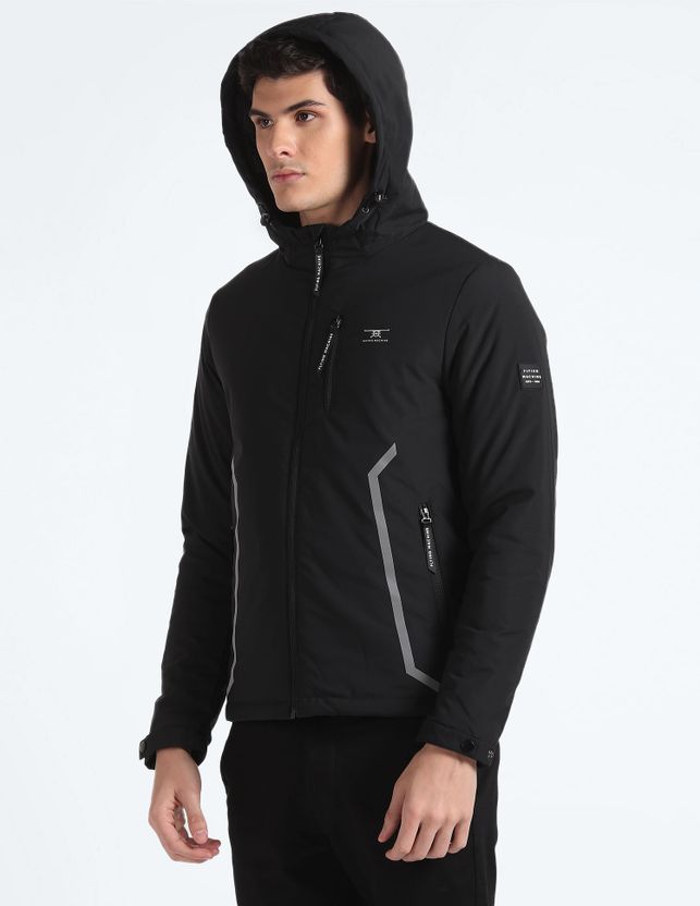 FLYING MACHINE Men Solid Padded Jacket - Image 4