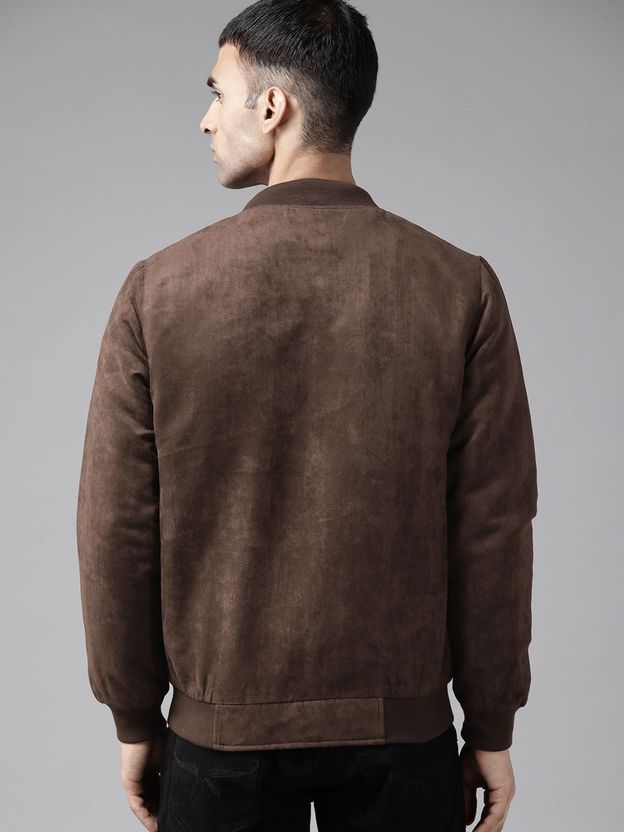 Roadster Men Solid Bomber Jacket - Image 5