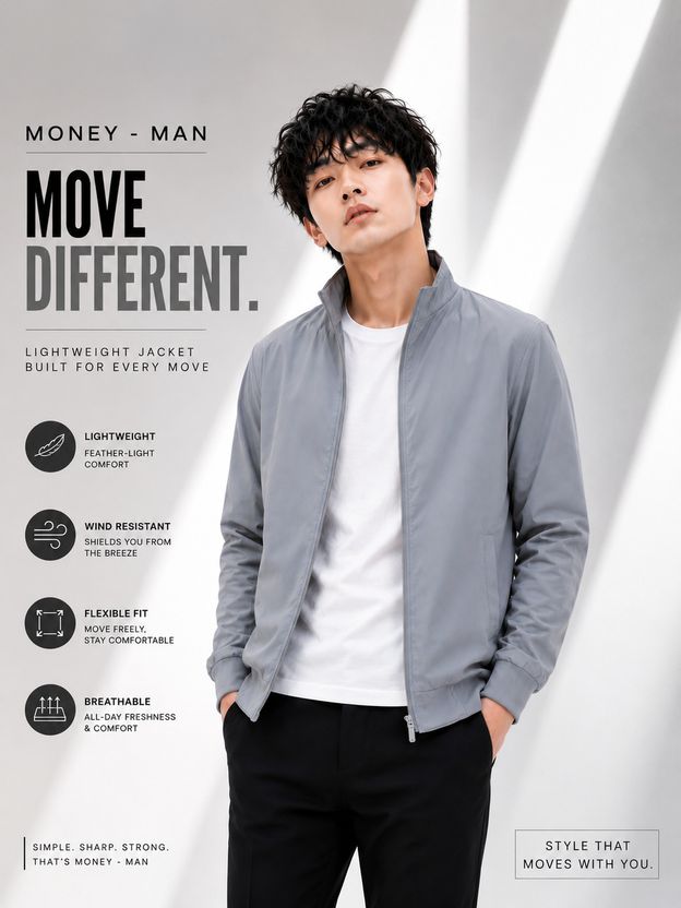 Money Man Full Sleeve Colorblock Jacket - Image 7