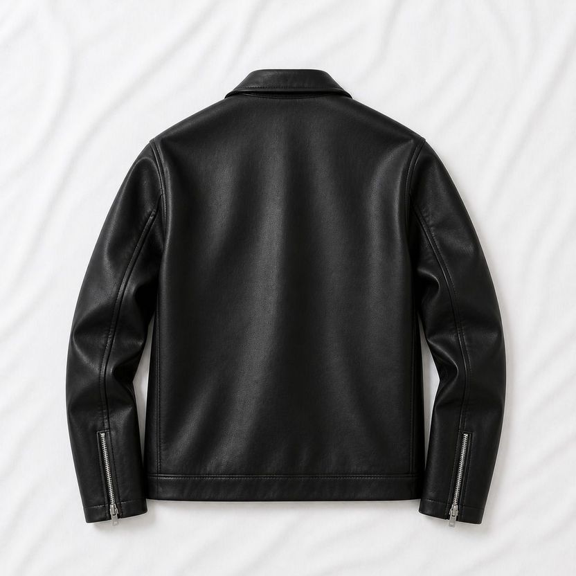 WALHALAA Solid Leather Jacket - Image 2