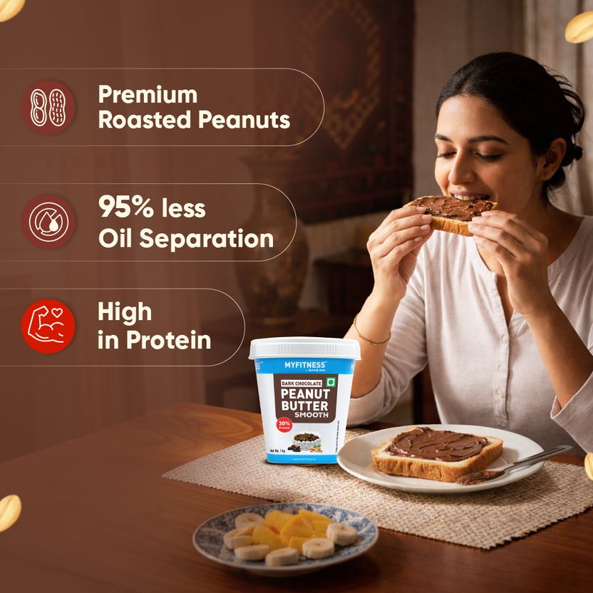 MYFITNESS Peanut Butter Dark Chocolate Smooth Spread, 30g - Image 5