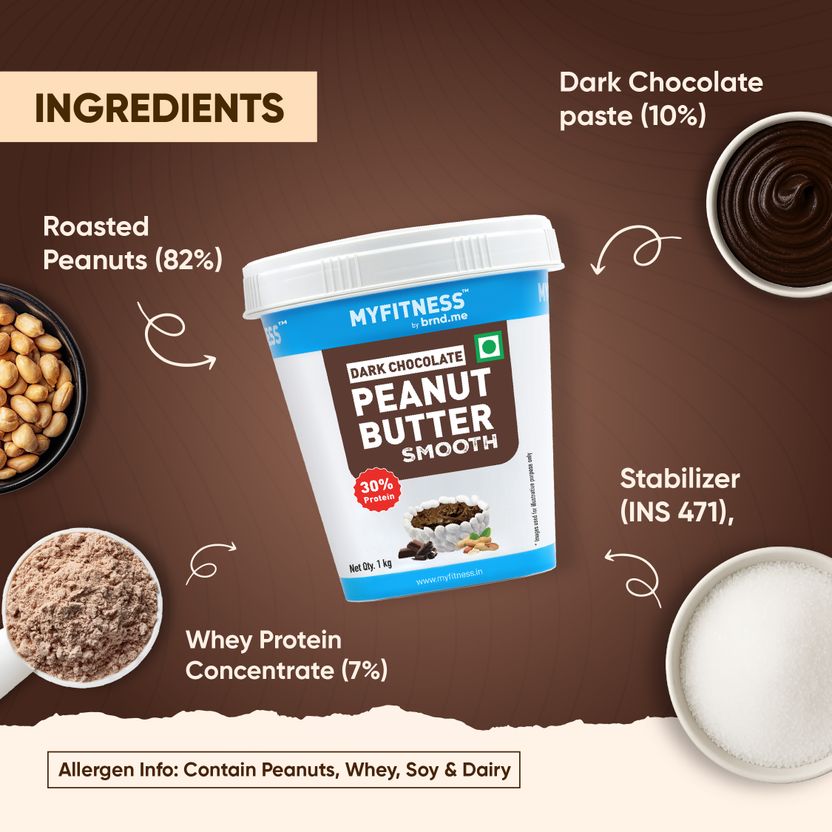 MYFITNESS Peanut Butter Dark Chocolate Smooth Spread, 30g - Image 7