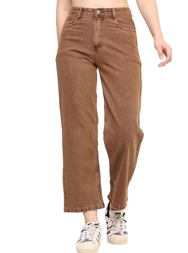 zayla Women Flared High Rise Light Blue Jeans - Image 10