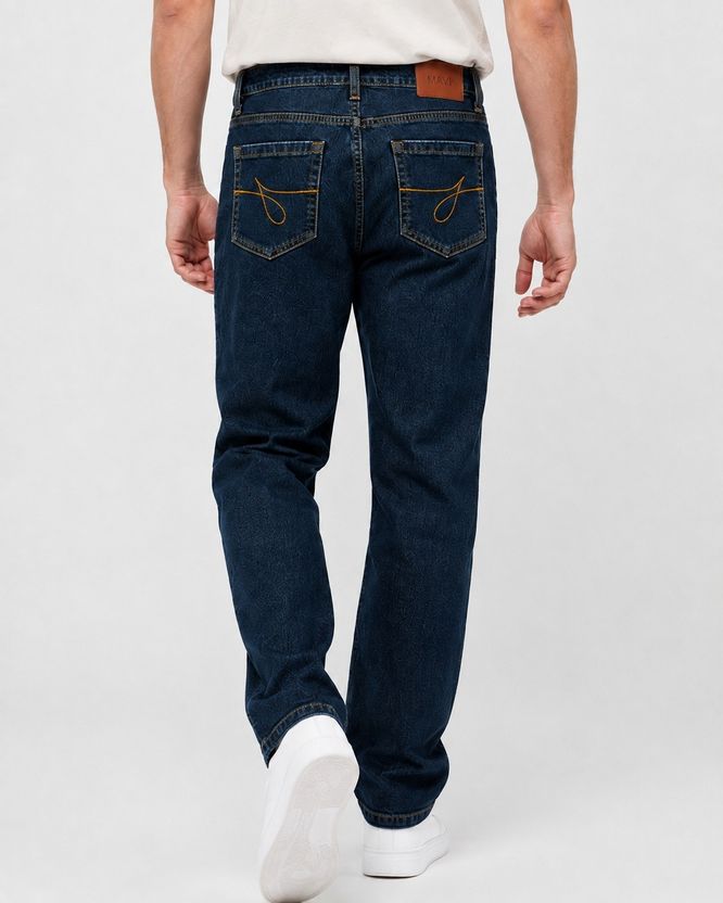 GAURLOOM Men Dark Blue Mid Rise Jeans - Image 2