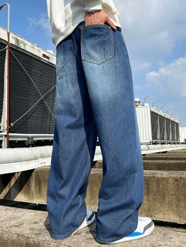 YAMEET Men Dark Blue Jeans - Image 2