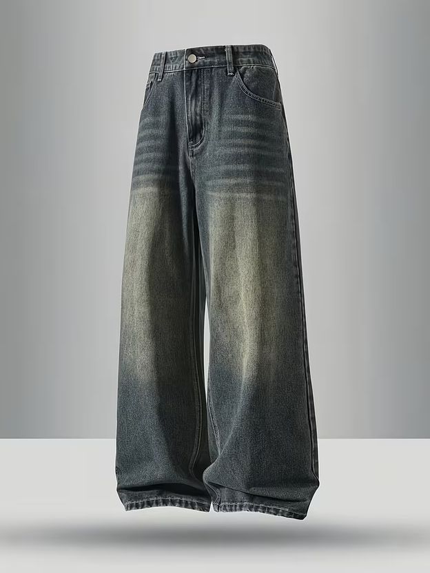 sky collection Men Loose Fit Mid Rise Blue Jeans - Image 1