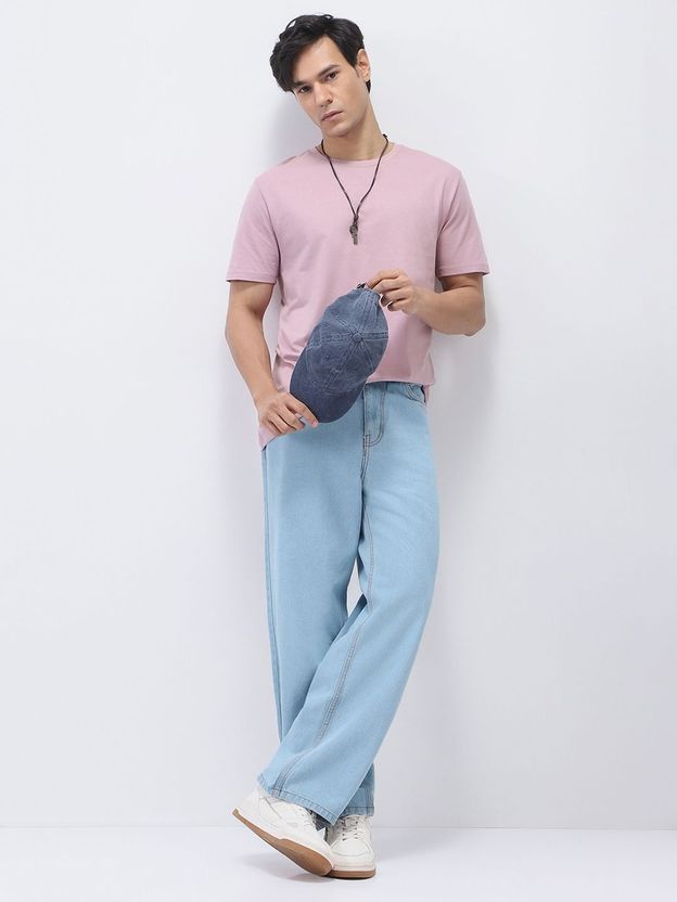 Urbano Men Light Blue Mid Rise Loose Fit Jeans - Image 4