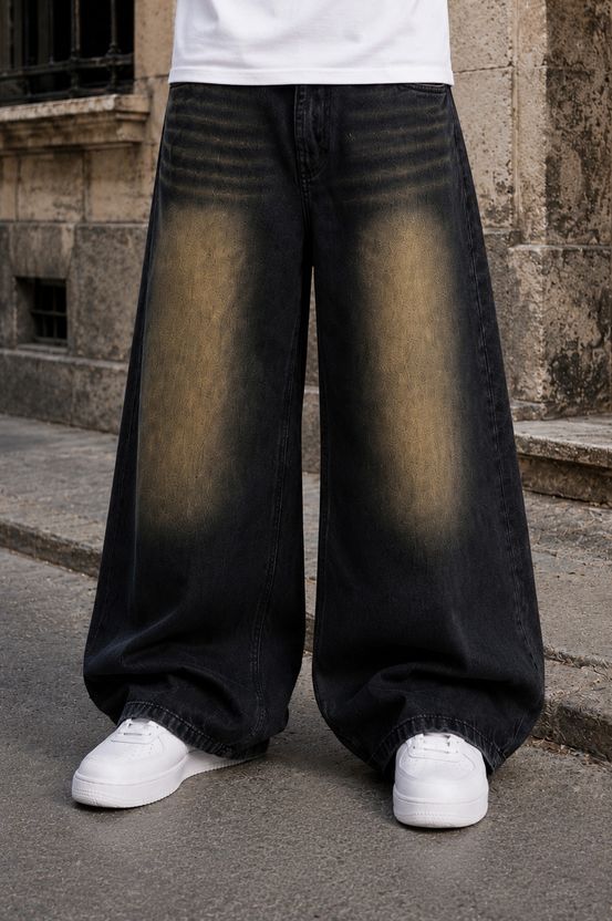 M Q Denim Men Loose Fit Mid Rise Black Jeans - Image 8