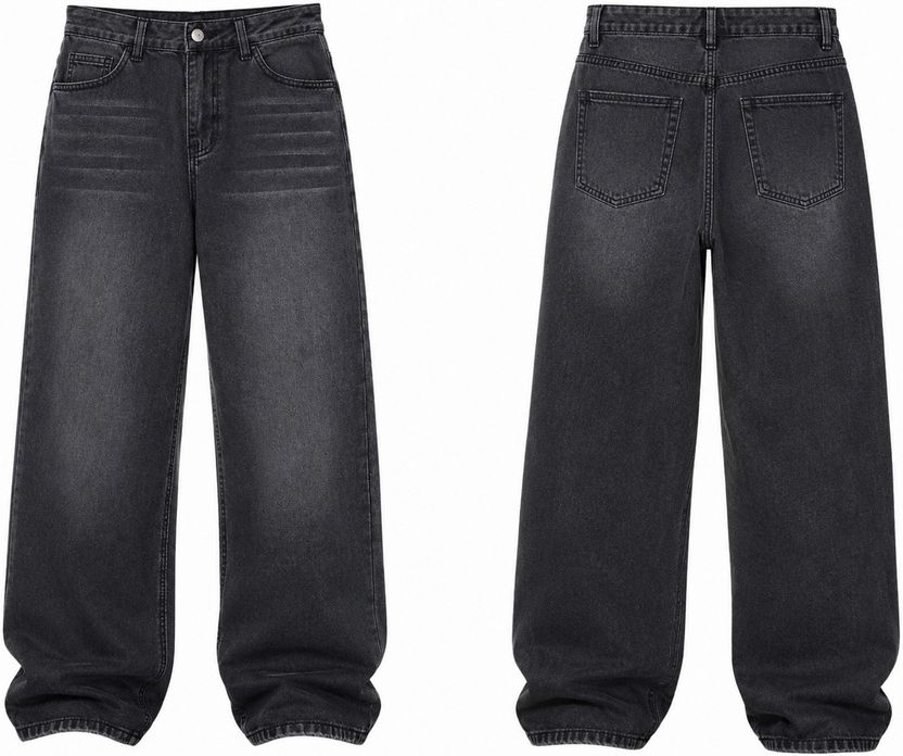sanedi Men Baggy Fit High Rise Black Jeans - Image 6