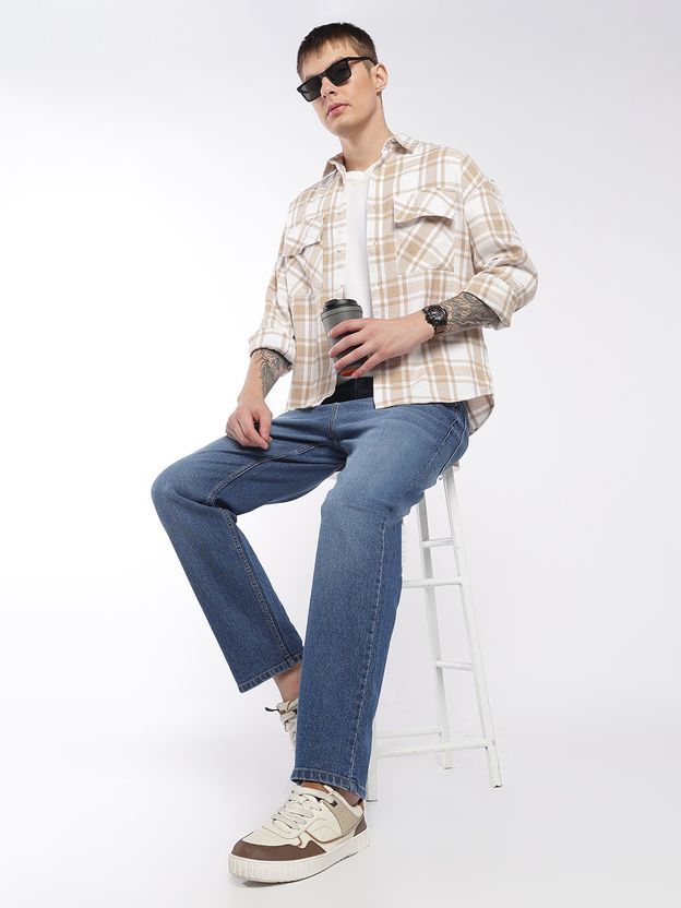 zayla Men Straight Fit Mid Rise Grey Jeans - Image 7
