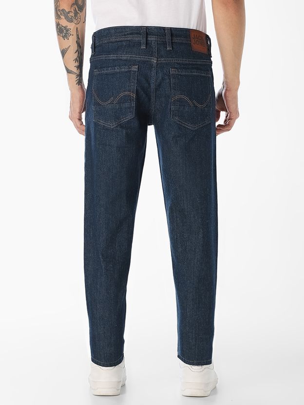 JACK & JONES Men Slim Low Rise Dark Blue Jeans - Image 3
