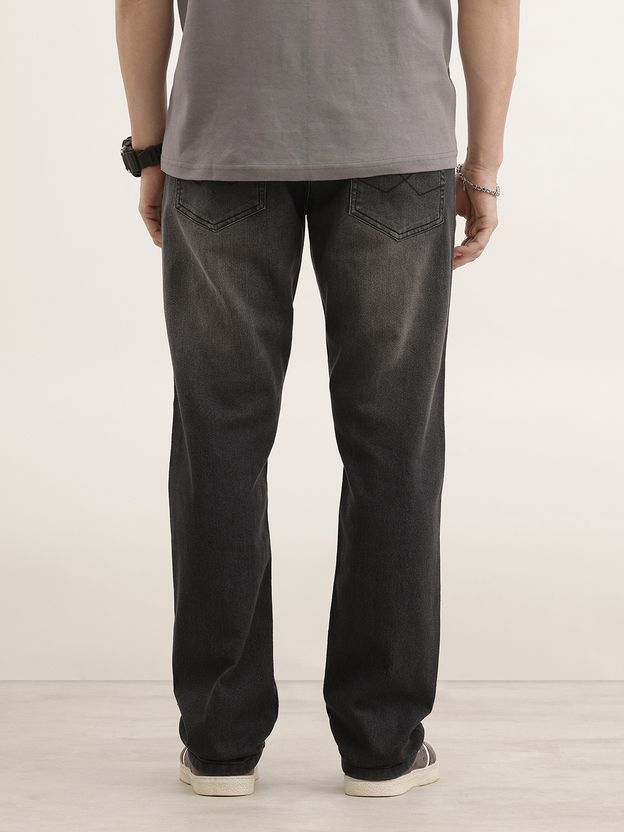 WROGN Men Grey Straight Fit Mid Rise Jeans - Image 3