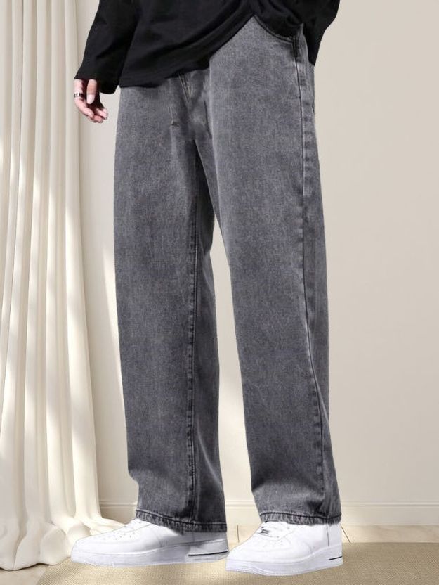 StarForWell Men Grey Mid Rise Jeans - Image 1