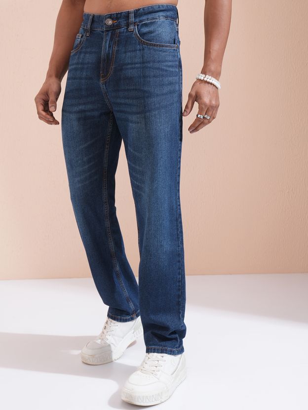 HIGHLANDER Men Relaxed Fit Mid Rise Blue Jeans - Image 4