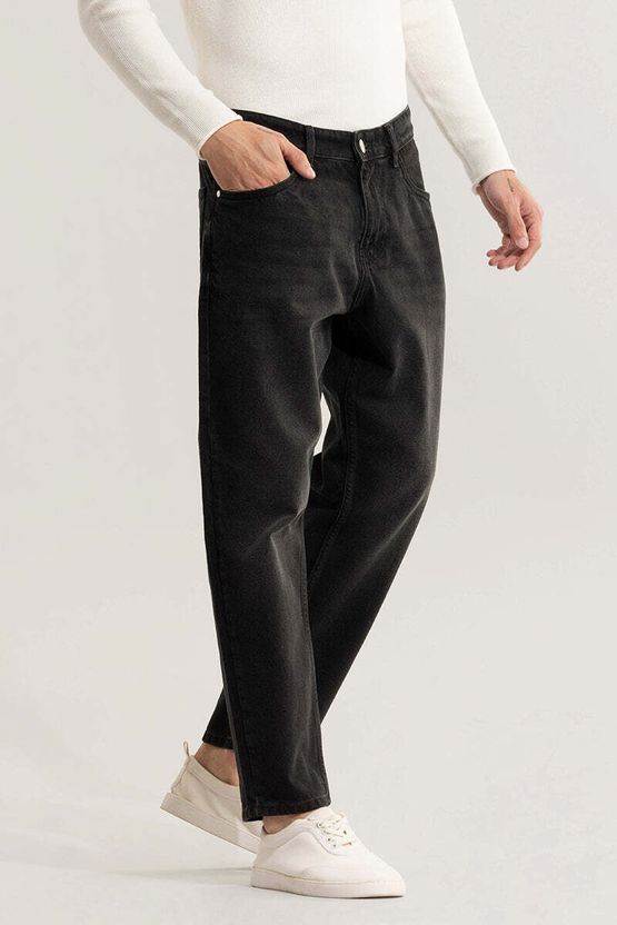 Snitch Men Black Mid Rise Loose Fit Jeans - Image 3