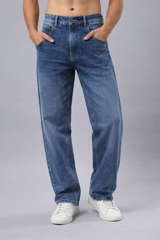 WAZWEAR Men Dark Blue Mid Rise Straight Fit Jeans - Image 6