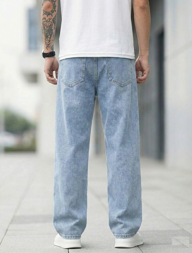 METRONAUT Men Relaxed Fit Mid Rise Light Blue Jeans - Image 2