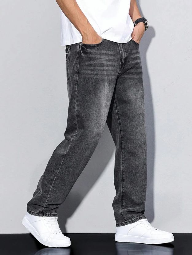 DENIM Men Loose Fit Mid Rise Light Blue Jeans - Image 8