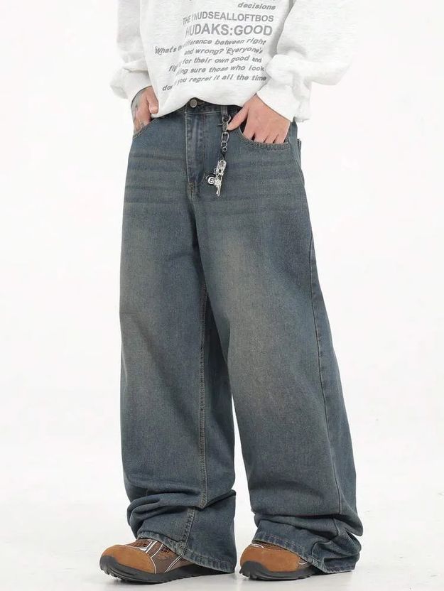KOTTY Men Relaxed Fit Low Rise Blue Jeans - Image 4