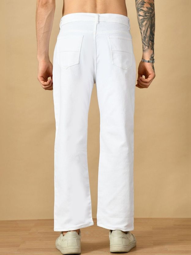 R.Code Men White Mid Rise Jeans - Image 3