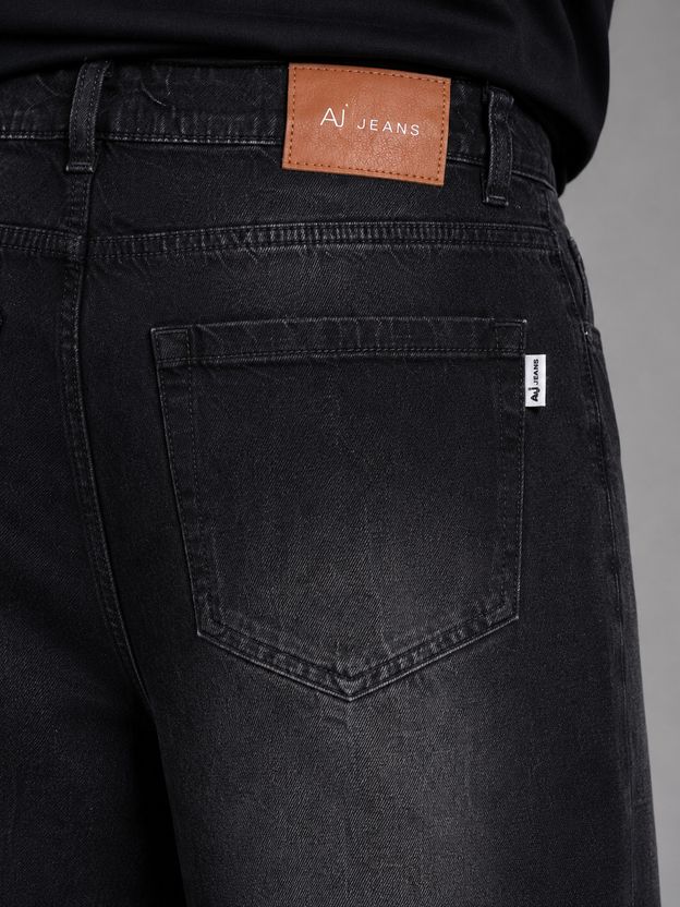 AJJ Men Baggy Fit Mid Rise Black Jeans - Image 4