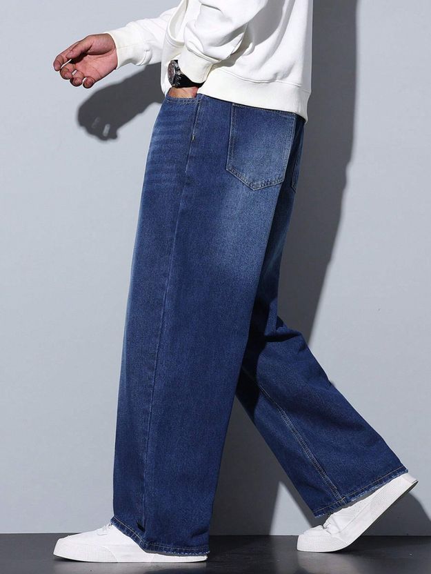 PINKLIT Men Dark Blue Jeans - Image 3