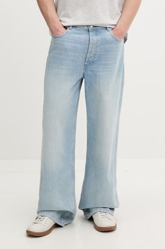YAMEET Men Straight Fit Mid Rise Light Blue Jeans - Image 5