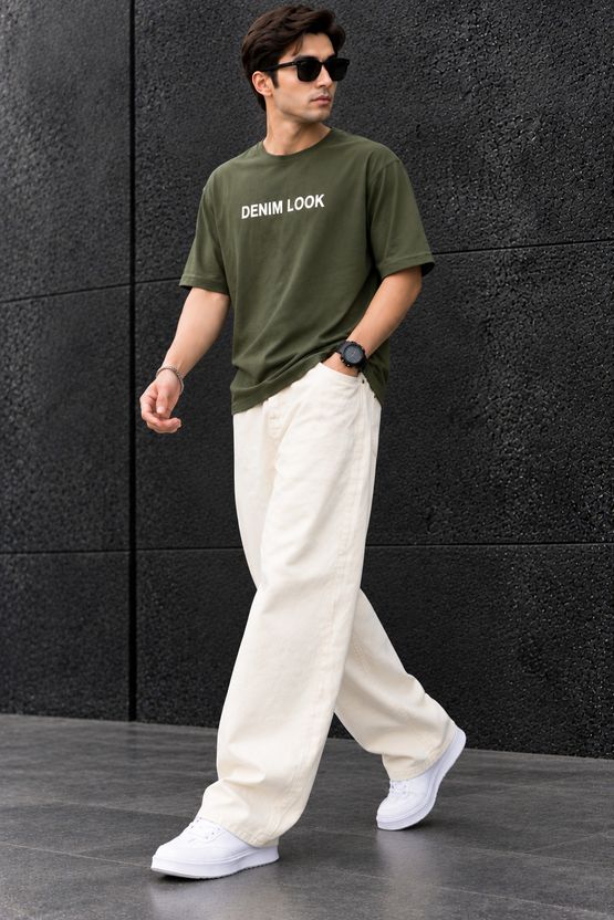 DENIM Men Loose Fit Mid Rise White Jeans - Image 5
