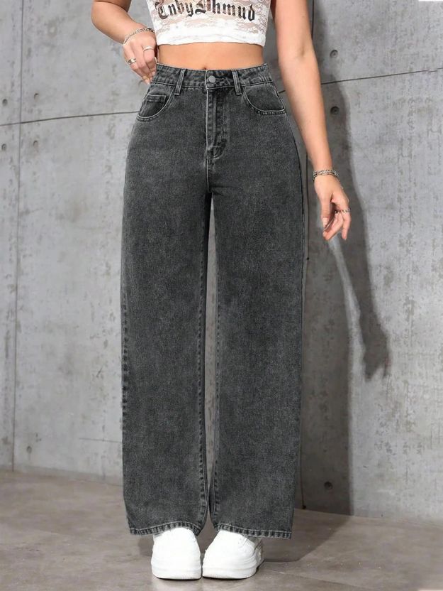 MERCEL Wide Leg Black Jeans - Image 5