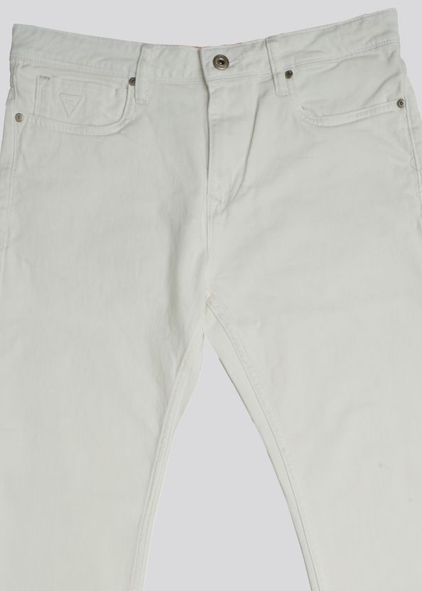 LAWMAN Men Straight Fit Mid Rise White Jeans - Image 5