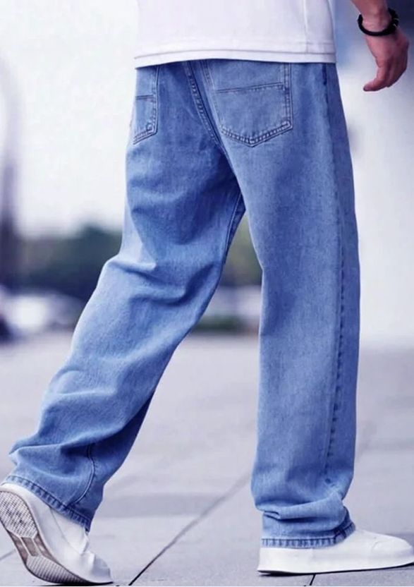 comfits Men Loose Fit Mid Rise Light Blue Jeans - Image 2