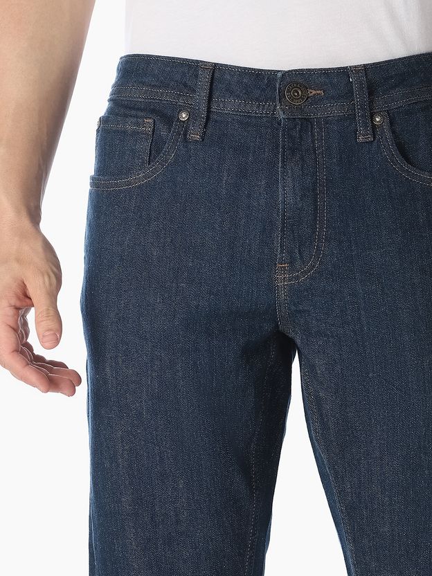 JACK & JONES Men Slim Low Rise Dark Blue Jeans - Image 4