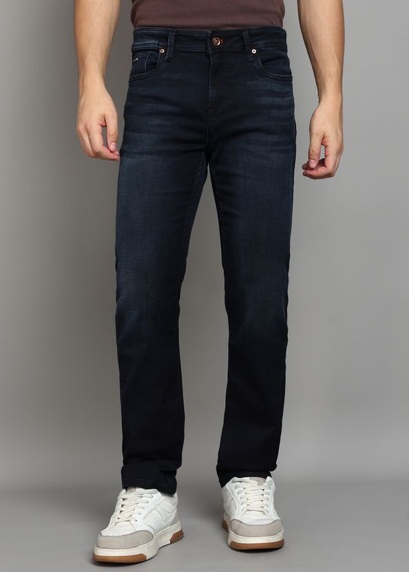 KILLER Men Straight Fit Mid Rise Black Jeans - Image 1