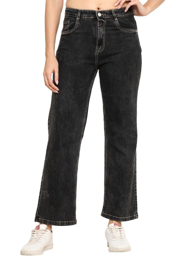 zayla Women Flared High Rise Light Blue Jeans - Image 7