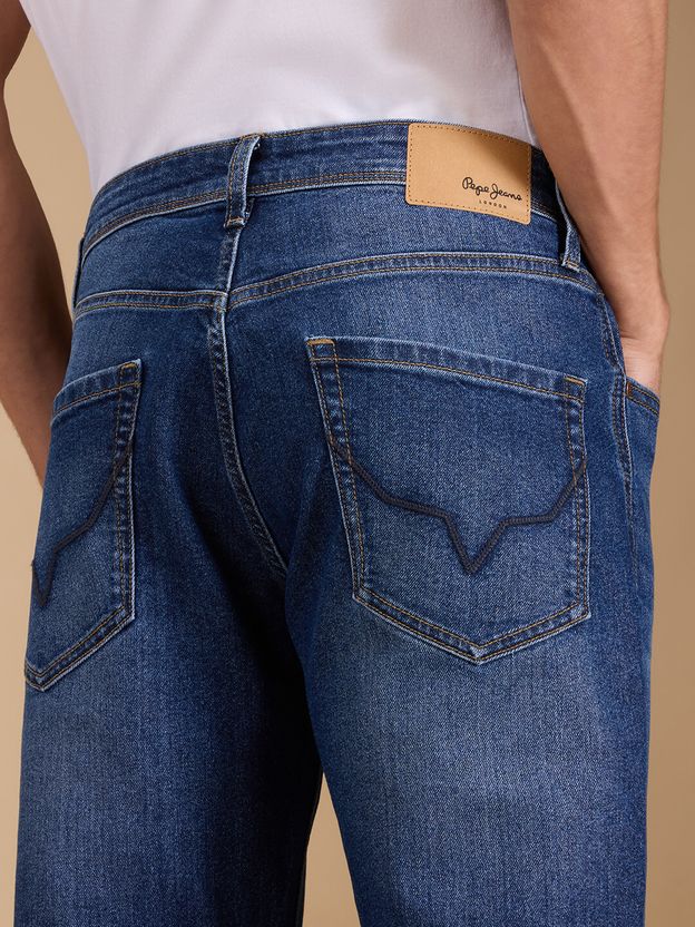 Pepe Jeans Men Straight Fit Blue Jeans - Image 3